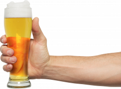 Hand Holding Glass of Beer Two | Isolated Stock Photo by noBACKS.com