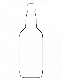 Whiskey bottle pattern. Use the printable outline for crafts ...