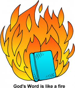 Image: Flaming Bible | Bible Clip Art | Christart.com
