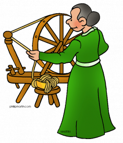 Free Colonial America Clip Art by Phillip Martin, Spinning Wheel ...