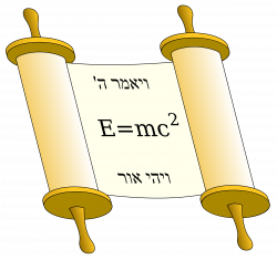 Clipart - Tora Scroll with Einstein equation