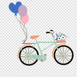 Bicycle Balloon, Cartoon bicycle transparent background PNG ...