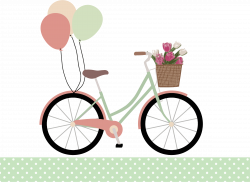 Clipart - Bicycle With Balloons