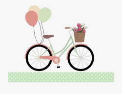 Clipart Bicycle Basket Clip Art - Happy Mothers Day Bike ...