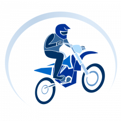 Bicycle Cycling Auto racing Clip art - Blue man riding a motorcycle ...