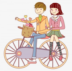 Couple On Bike PNG, Clipart, Bicycle, Bike Clipart, Cartoon ...