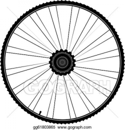 EPS Vector - Bike wheel with spokes and tire isolated on ...