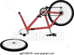 EPS Vector - Broken bike. Stock Clipart Illustration ...
