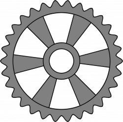 Clipart - 30-tooth gear with radial spokes