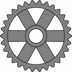 Clipart - 30-tooth gear with rectangular spokes