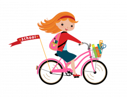 Bicycle Cartoon Clip art - Cartoon little girl riding a bike 1772 ...