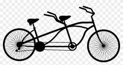 Tandem Bicycle Cycling Clip Art - Double Bike - Free ...