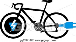 EPS Vector - Electric bike symbol. Stock Clipart ...