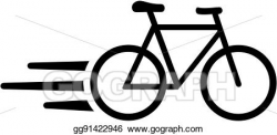 Vector Clipart - Fast courier bike icon. Vector Illustration ...