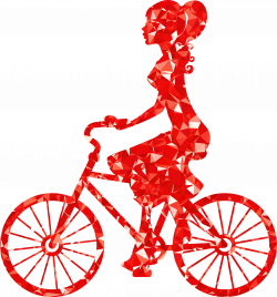 Clipart - Ruby Girl On Bike