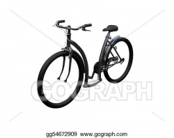 Clipart - Bicycle isolated moto front view 02. Stock ...