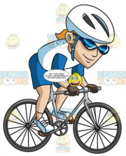 A Man Riding A Mountain Bike