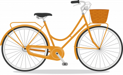 City bicycle Step-through frame Kickstand Cycling - Orange lady bike ...