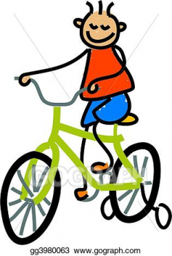 Clipart - Bicycle kid. Stock Illustration gg3980063 - GoGraph