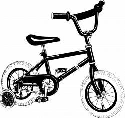 28+ Collection of Bike With Training Wheels Drawing | High quality ...
