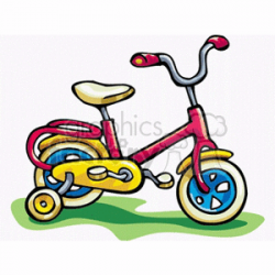 Bike with Training Wheels clipart. Royalty-free clipart # 171132