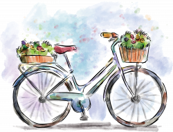 Bicycle Watercolor painting Drawing - watercolor bike 4361*3348 ...