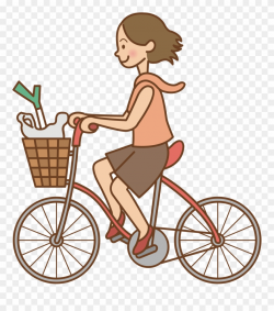 Clipart Transparent Library Woman Bicycle Big Image - Riding ...