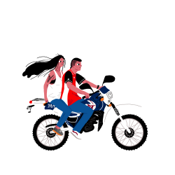 Hair Bike Sticker by Kathiuska for iOS & Android | GIPHY