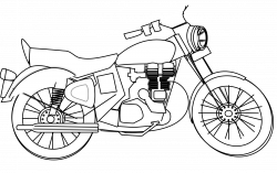 28+ Collection of Motor Bike Clipart Black And White | High quality ...