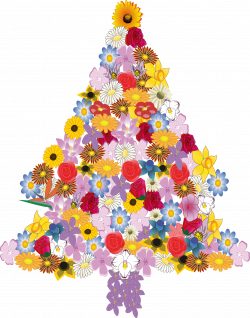 Clipart - Christmas tree in bloom