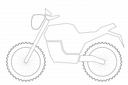 Clipart - Mountain Bike Classic outline minimal