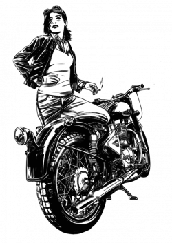 OnlineLabels Clip Art - Motorbike, Woman, Motorcycle, Moto ...