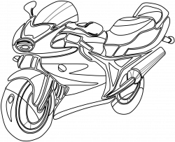 Motorcycle Outline Drawing at GetDrawings.com | Free for personal ...