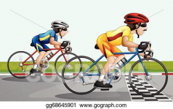 Vector Illustration - A biking race. EPS Clipart gg68645901 ...
