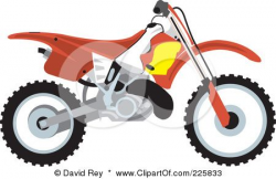 Royalty-Free (RF) Clipart Illustration of a Red Dirt Bike by ...