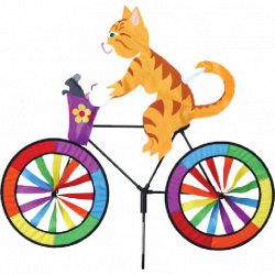 Orange Kitty on a Bicycle Spinner - 30