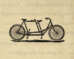 Digital Printable Tandem Bicycle Image Two Person Bicycle ...