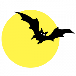 Halloween Bat Moon Clipart - Clip Art Bay