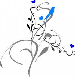 Blue Bird On A Vine Clip Art at Clker.com - vector clip art online ...
