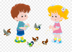 Яндекс - Фотки - Boy Feeding Bird Clipart - Png Download ...