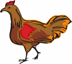 Walking Brown Chicken Clip Art at Clker.com - vector clip art online ...