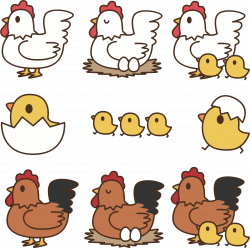 Clipart - Chickens
