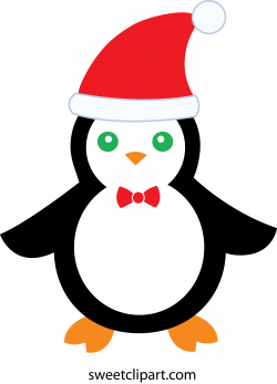 Cute Christmas Penguin - Free Clip Art