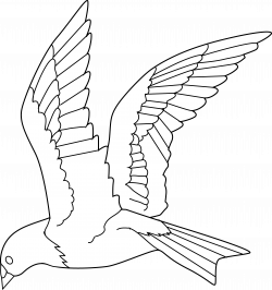Flying Bird Coloring Page - Free Clip Art