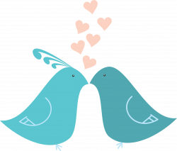 28+ Collection of Love Birds Kissing Clipart Wedding | High quality ...