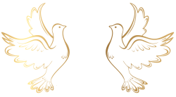 Gold Doves Decoration Transparent PNG Clip Art Image | Gallery ...
