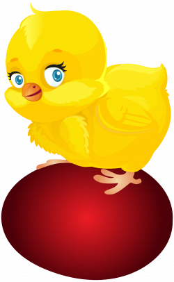 Red Easter Egg and Chicken PNG Clip Art | Gallery Yopriceville ...