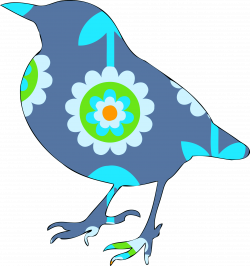 Clipart - Floral bird 1