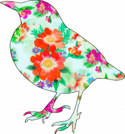 Clipart - Floral bird 2