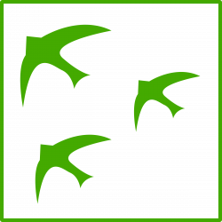 Clipart - eco green birds icon